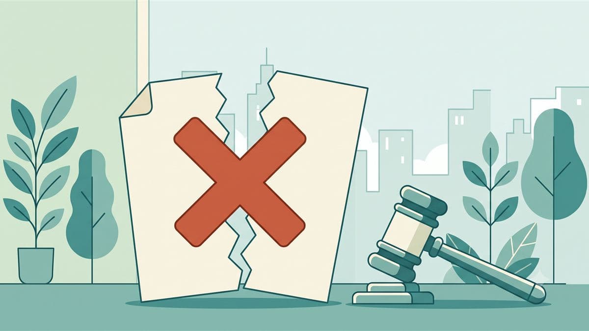Ilustração de balança da justiça e documento representando as consequências legais de um atestado falsificado