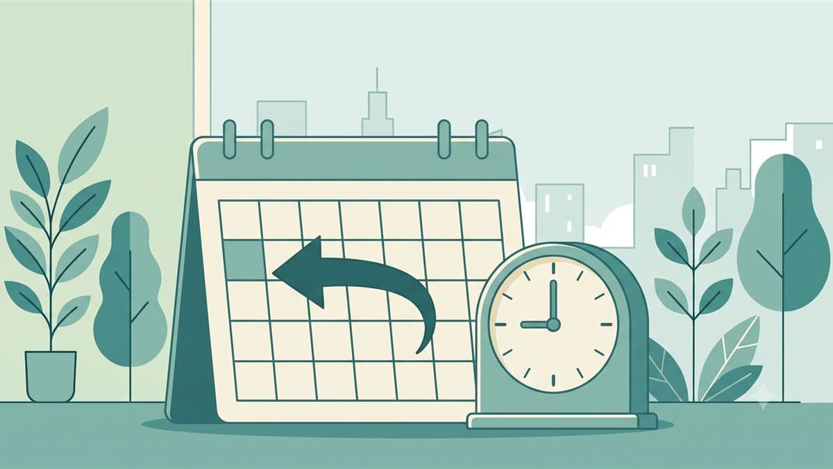 Ilustração de um calendário com um dia marcado e um documento médico, representando a dúvida sobre atestado retroativo